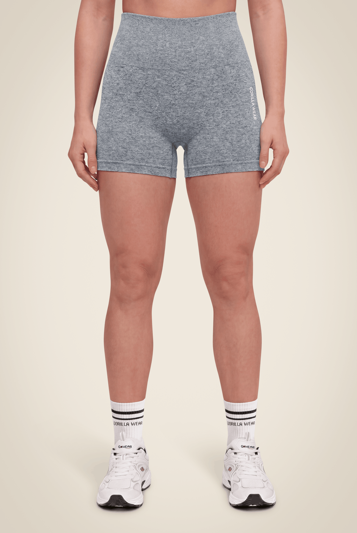 Quincy Seamless Shorts | Gray Melange