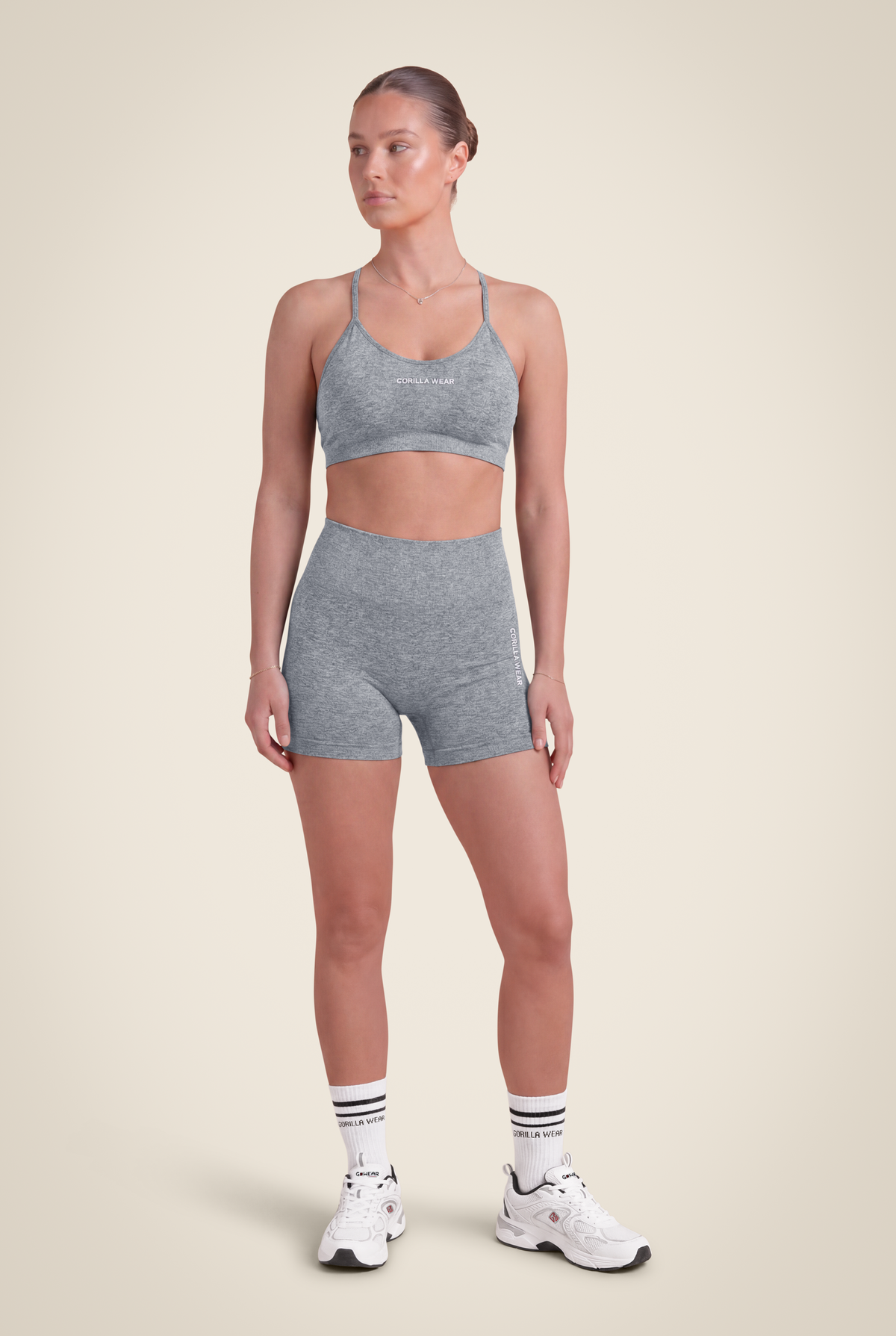 Quincy Seamless Shorts | Gray Melange