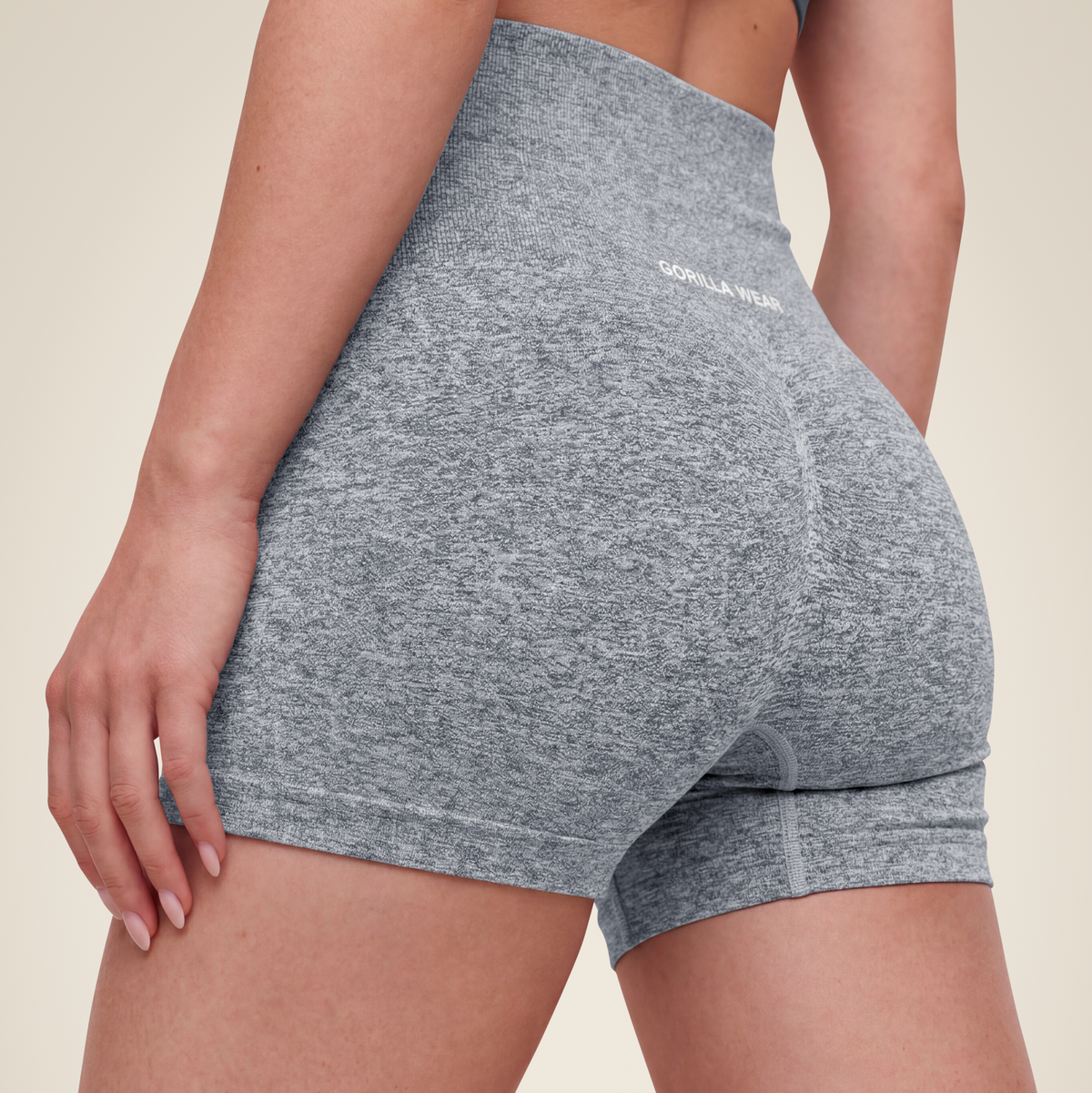 Quincy Seamless Shorts | Gray Melange
