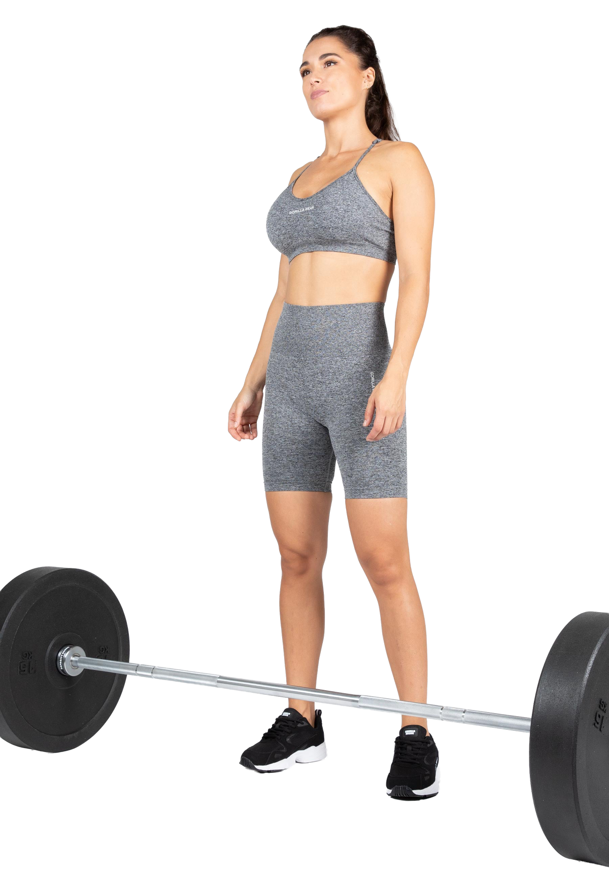 Quincy Seamless Cycling Shorts | Gray Melange