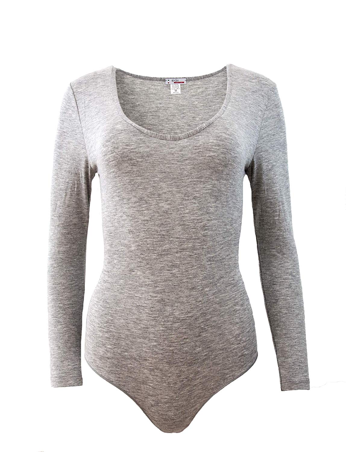 EGi Luxury Viscose Women's Bodysuit Long Sleeve | Proudly Made in Italy