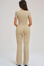 The Sizzle T-Shirt Flared Leggings | 2-Piece Set