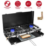 3-Burner Camping Stove 20000 BTU with Toast Tray | RV & Camping