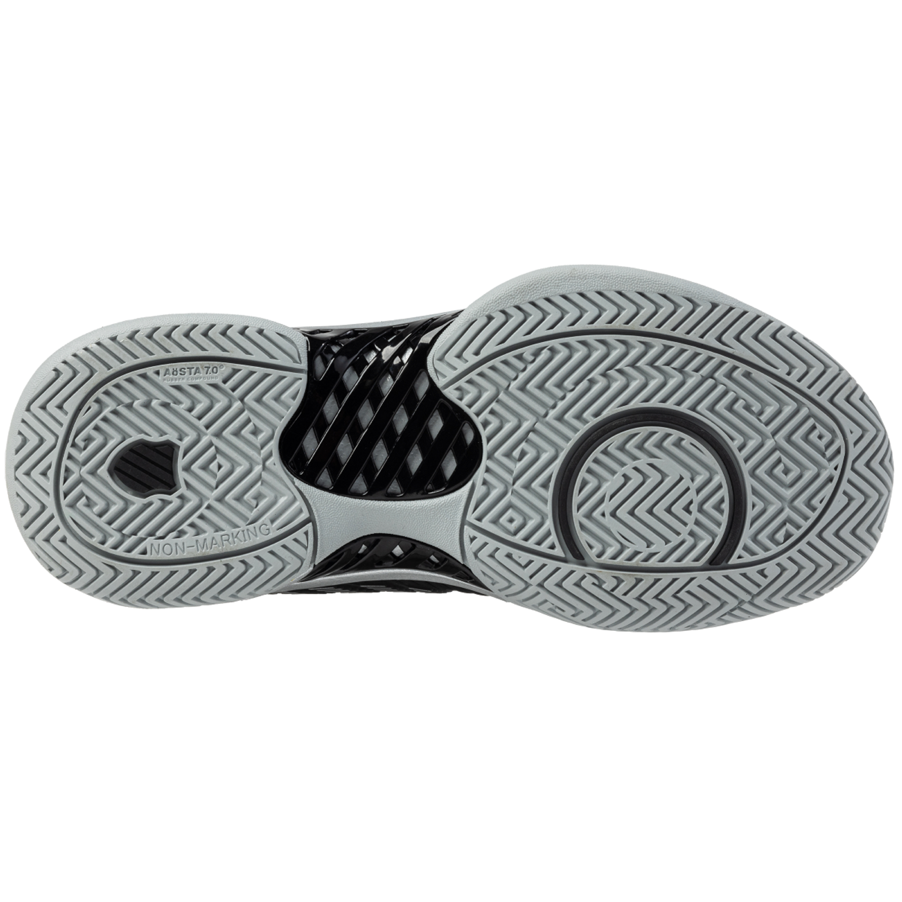 K-Swiss/Master Athletics Women's Hypercourt Express 2 Tennis Shoe (Black/Silver)