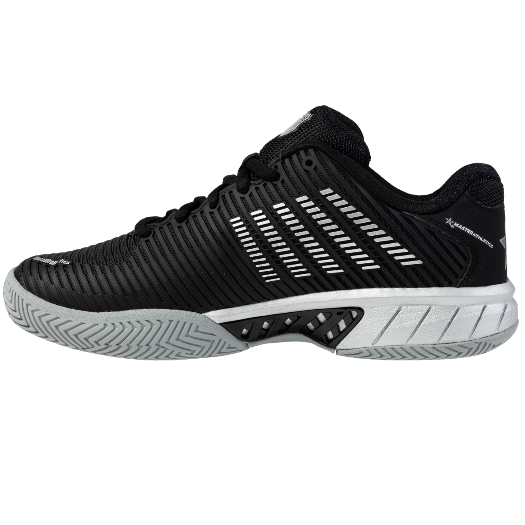 K-Swiss/Master Athletics Women's Hypercourt Express 2 Tennis Shoe (Black/Silver)