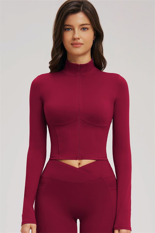 The Sizzle Zip Jacket Sports Bra Shorts | 3-Piece Set