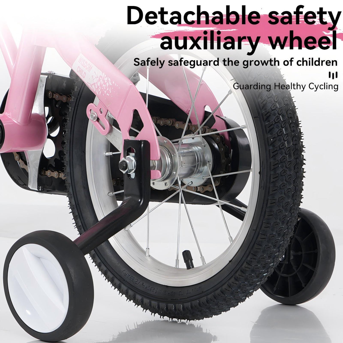 16" Sporty Kids Bike with Training Wheels and Stand Adjustable Saddle | Aged 4-8 Years (Tall Height 41-46")