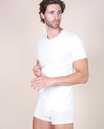BASIC COTTON Free Spirit Premium Quality Cotton Men's V - Neck T-Shir | Proudly Made in Italy (985)