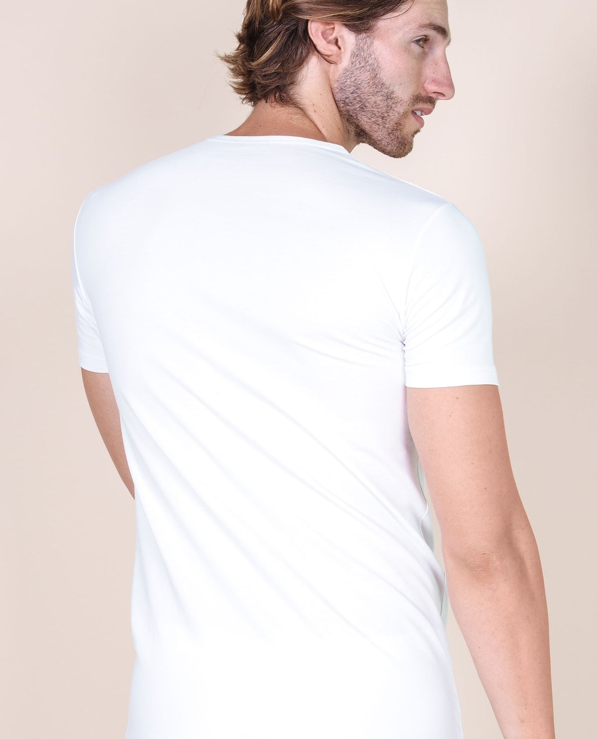 BASIC COTTON Free Spirit Premium Quality Cotton Men's V - Neck T-Shir | Proudly Made in Italy (985)