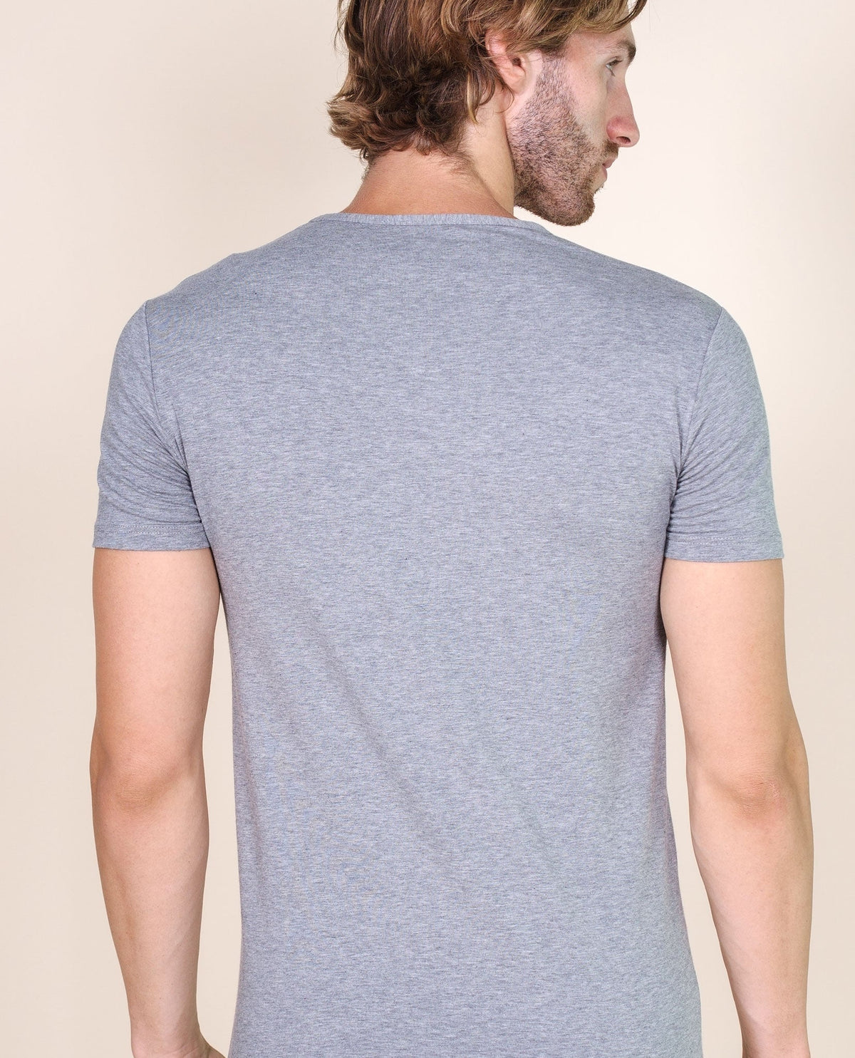BASIC COTTON Free Spirit Premium Quality Cotton Men's V - Neck T-Shir | Proudly Made in Italy (985)