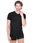 BASIC COTTON Free Spirit Premium Quality Cotton Men's V - Neck T-Shir | Proudly Made in Italy (985)