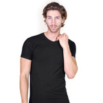 BASIC COTTON Free Spirit Premium Quality Cotton Men's V - Neck T-Shir | Proudly Made in Italy (985)