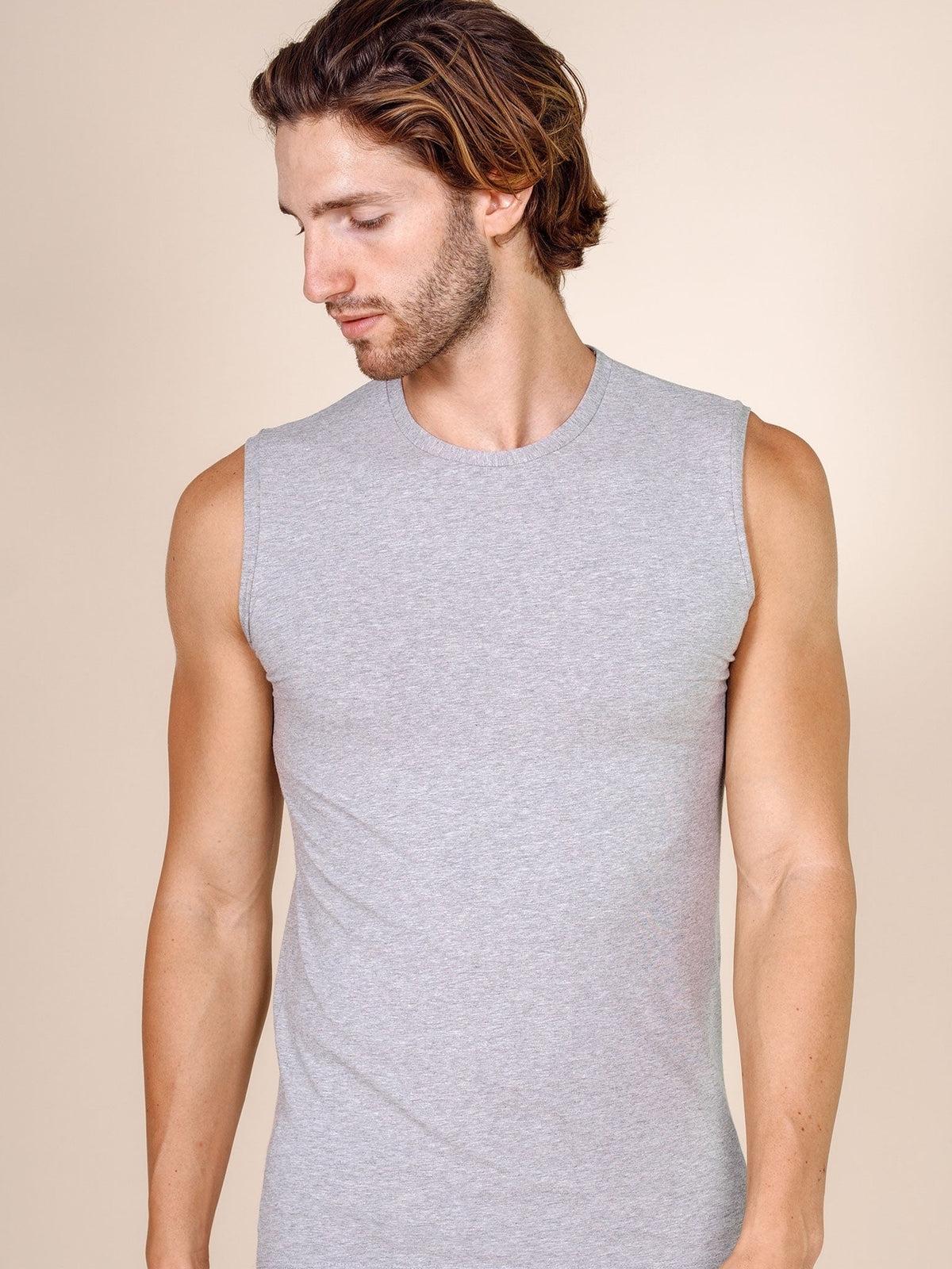 BASIC COTTON Free Spirit Premium Quality Cotton Men's Sleeveless Tank Top | Proudly Made in Italy (988)