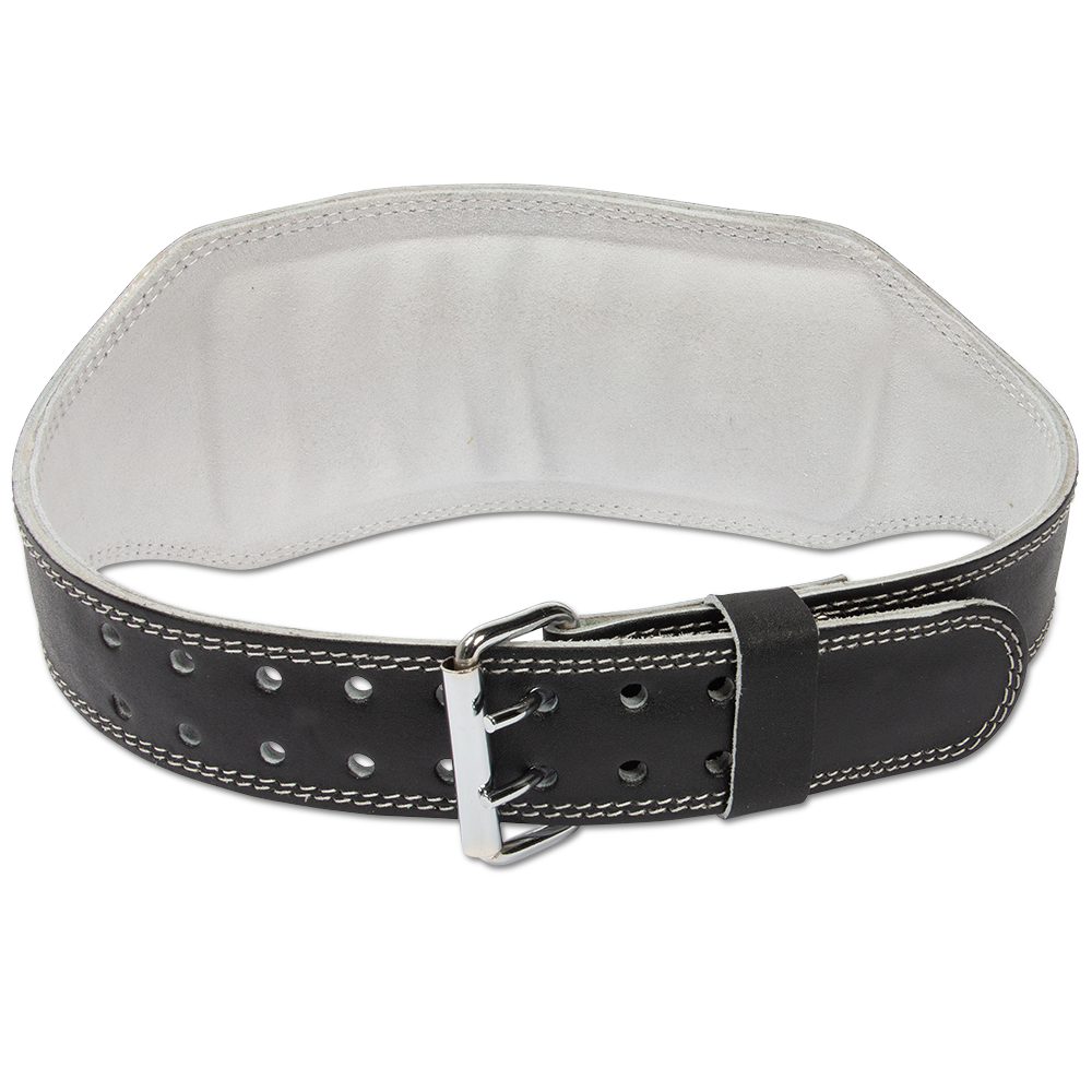 Gorilla Wear 6 Inch Padded Leather Lifting Belt | Black/Gold