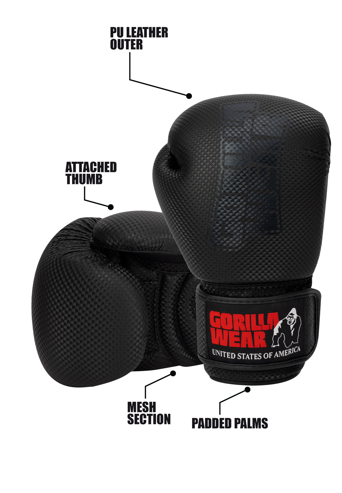 Montello Boxing Gloves | Black
