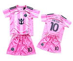 New Pink Lionel Messi Home Kids Soccer Jersey Pink (Set of 2) | Toddler & Youth