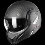ILM Carbon Fiber Vintage Full Face Modular Motorcycle Helmet | Model B707C