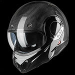 ILM Carbon Fiber Vintage Full Face Modular Motorcycle Helmet | Model B707C