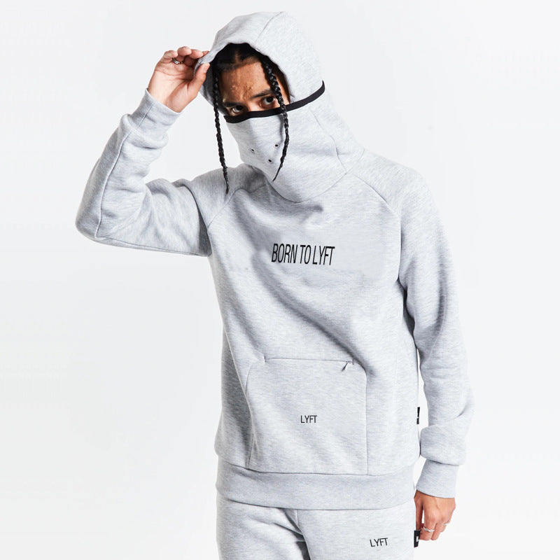 Men's Loose Fit Solid Color Hooded Casual Sweater