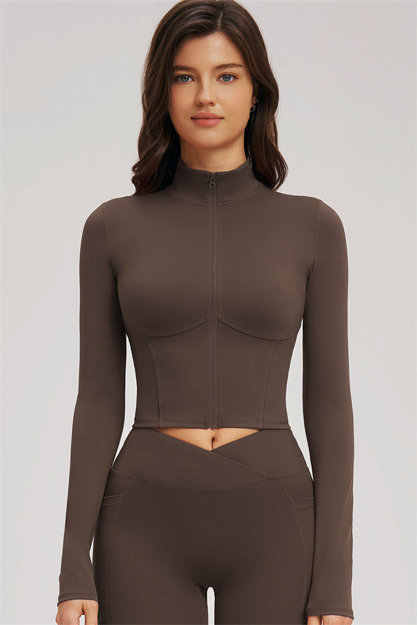 The Sizzle Zip Jacket Sports Bra Leggings | 3-Piece Set