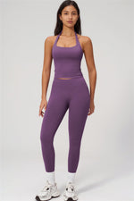 The Empower Halter Crop Top Leggings 2-Piece Set