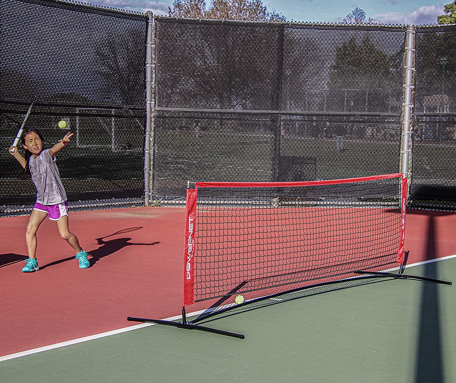 PowerNet Portable 10x3 ft Net for Tennis Badminton Volleyball Pickellball (1050)