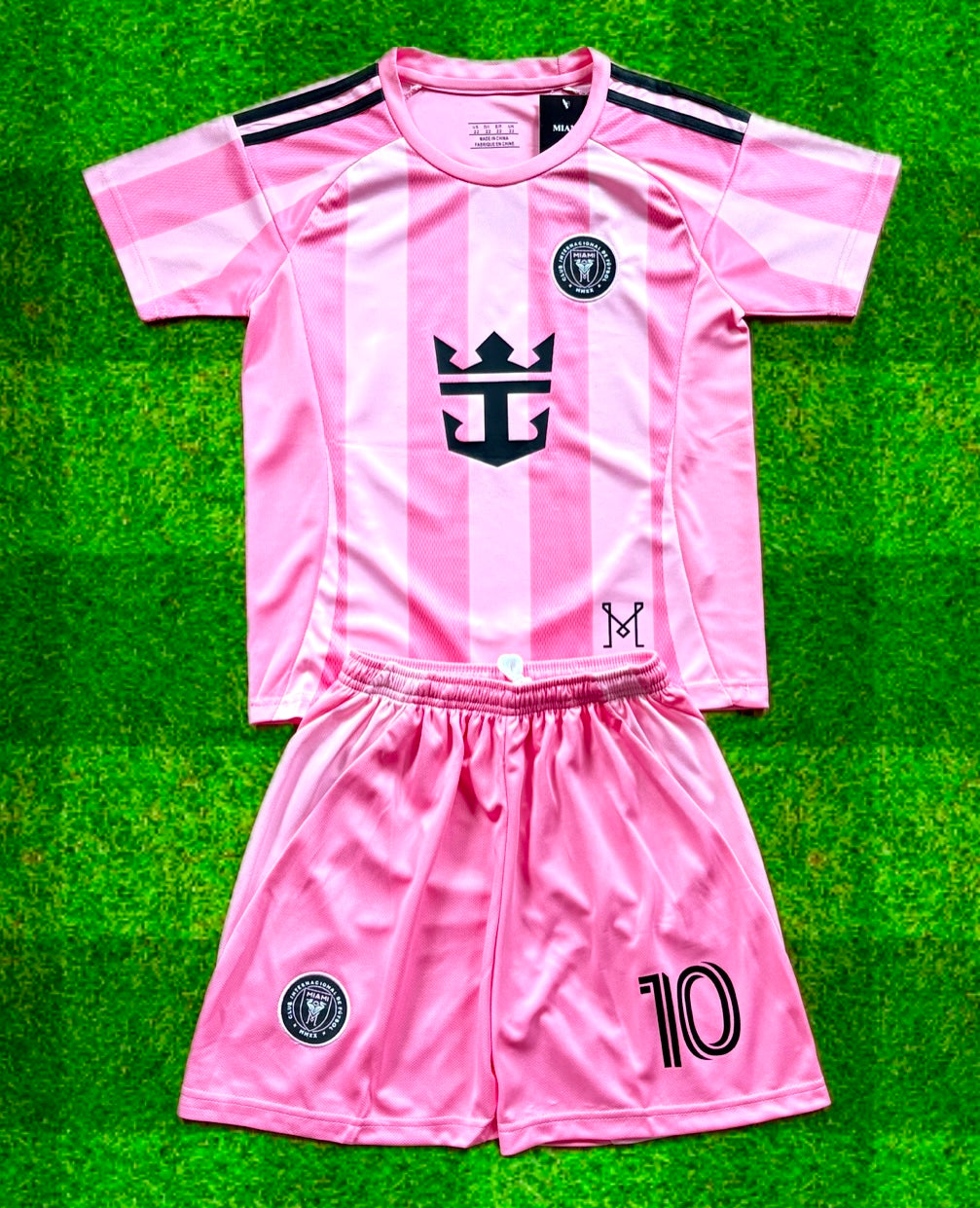 New Pink Lionel Messi Home Kids Soccer Jersey Pink (Set of 2) | Toddler & Youth