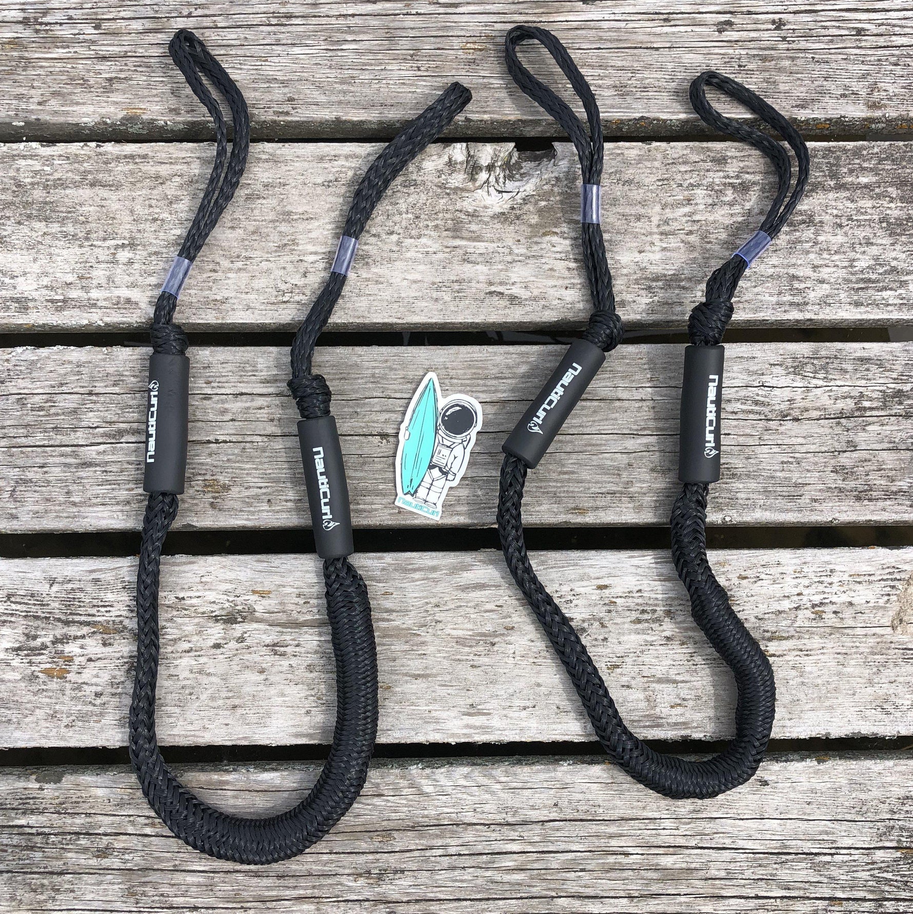 NautiCurl Bungee Boat Ropes | Shock Absorbing (2 Ropes)