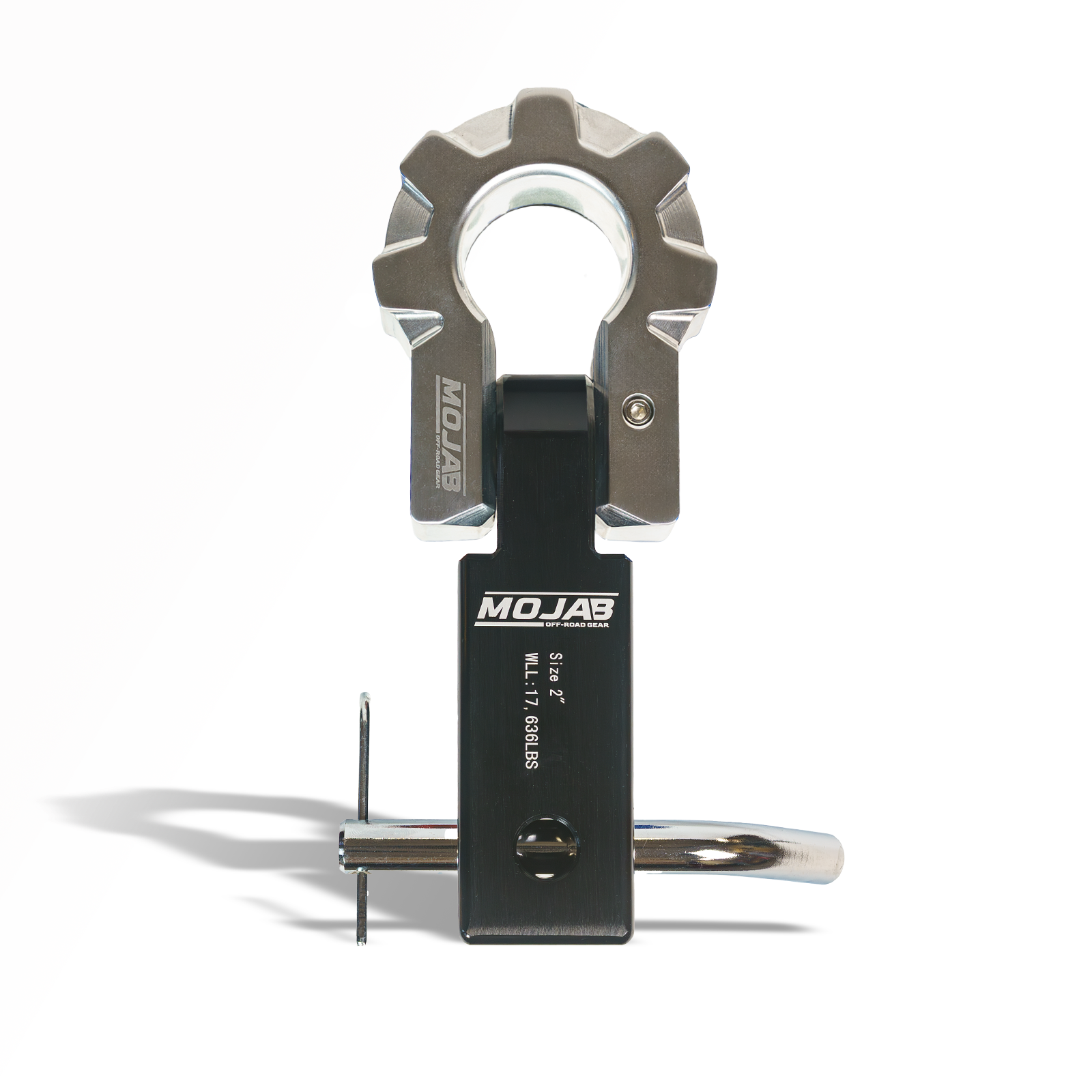 2” Aluminum Hitch Receiver with Aluminum D-Shackle 9T-Ceramic Coated (Lifetime Warranty)