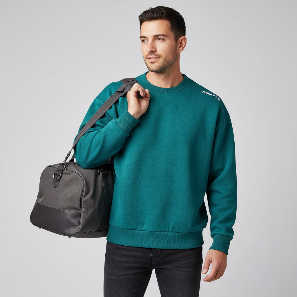 Osaka Men Boxy Sweater | Transformative Teal