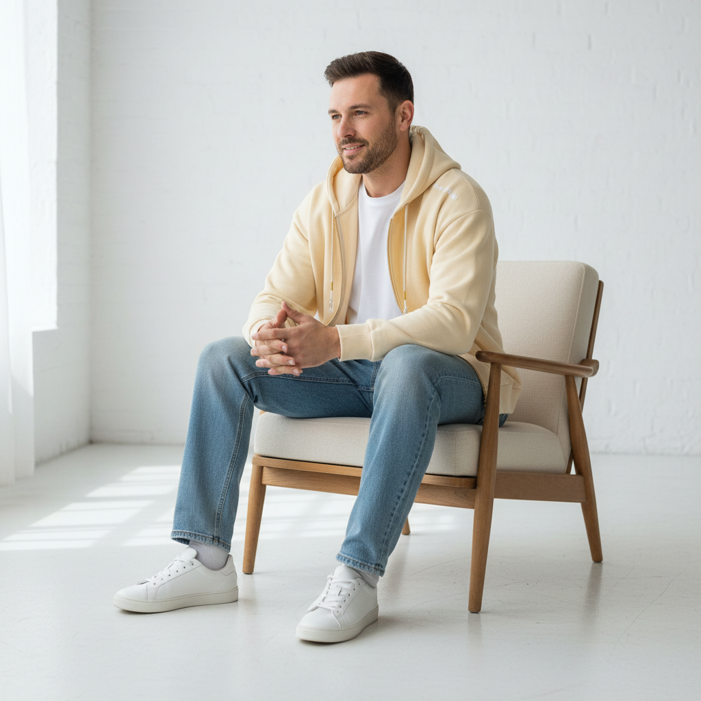 Osaka Men Full Zip Hoodie | Washi