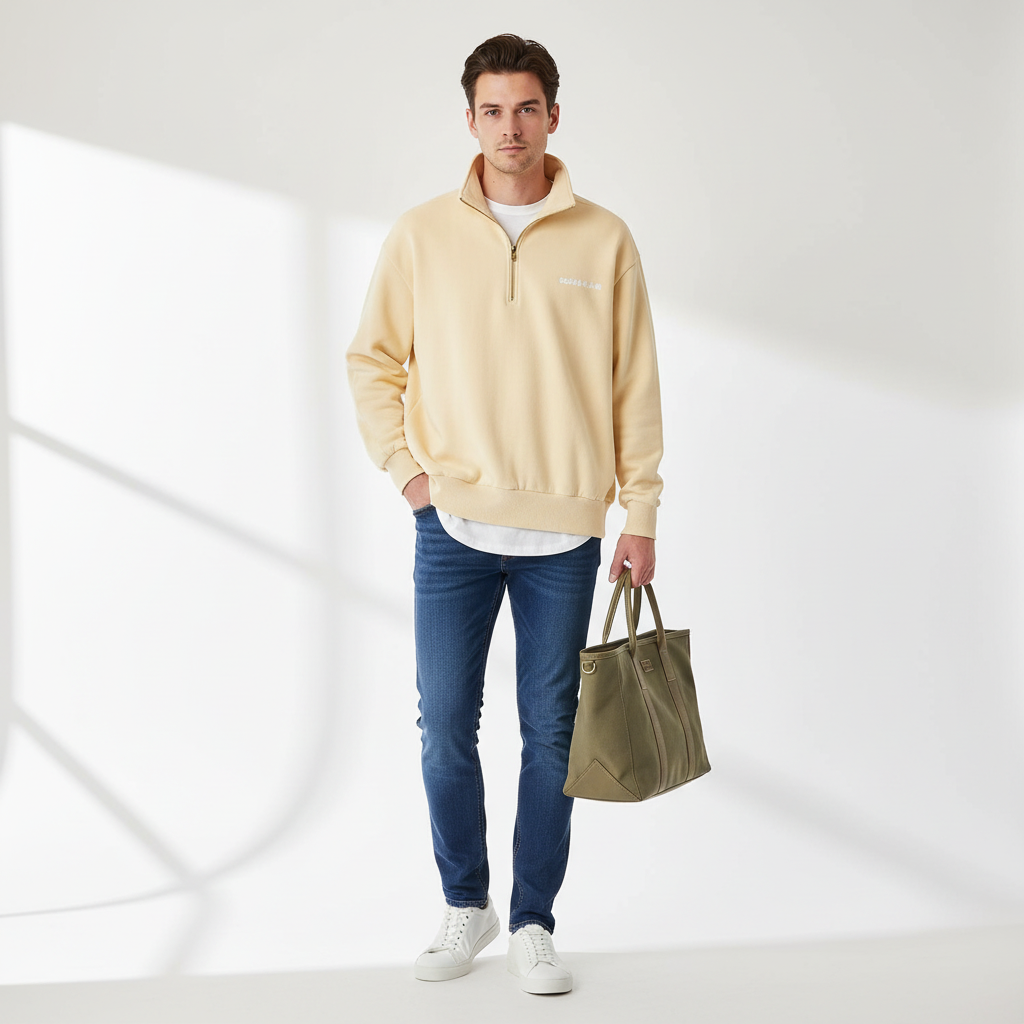 Osaka Men Half Zip Sweater | Washi