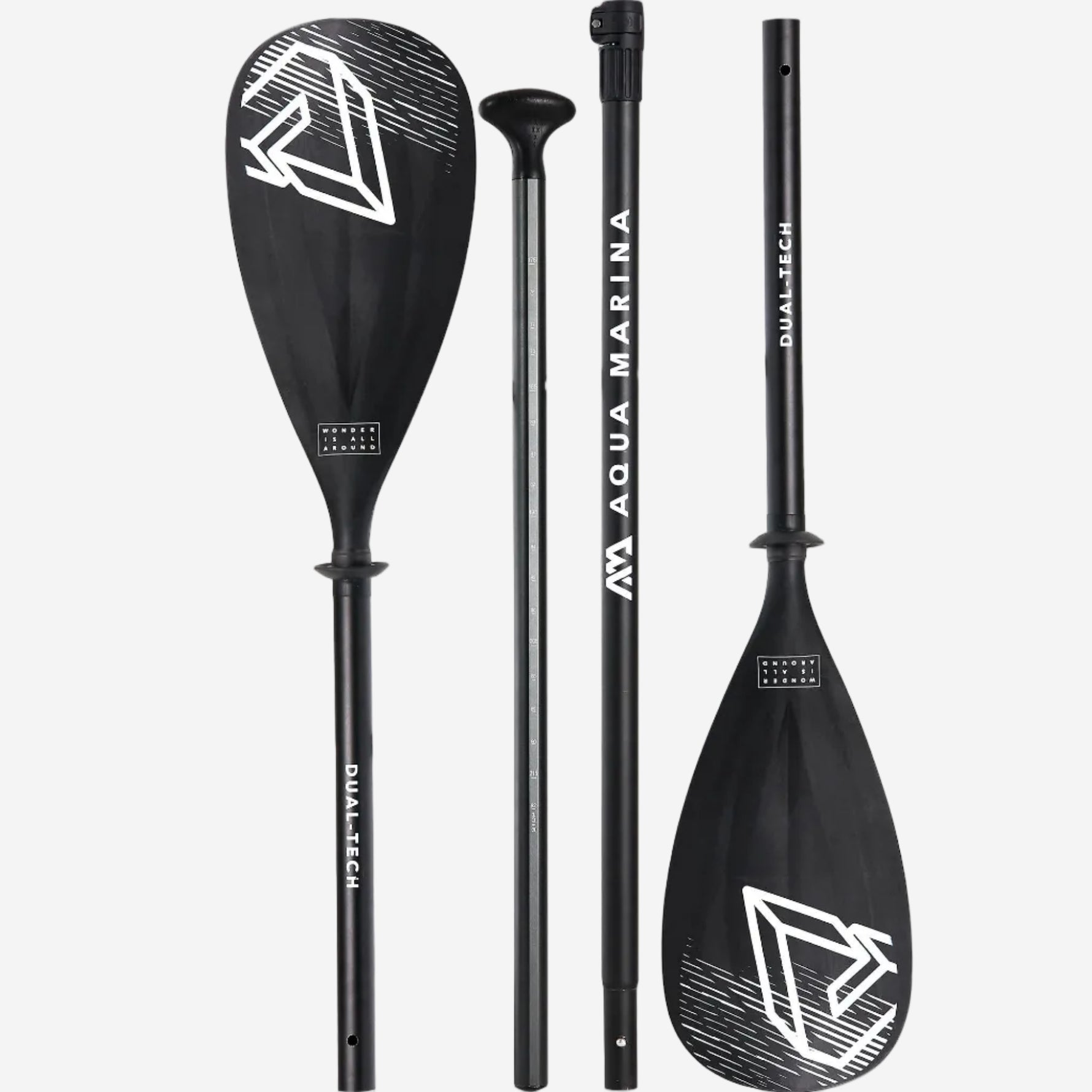 Aqua Marina DUAL-TECH 2-in-I Aluminum iSUP & Kayak Paddle (3-4 sections)