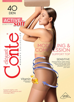 Conte Active Soft 40 Den Modelling Control Top Women's Tights | 14С-70СП