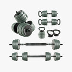 4-in-1 Adjustable Weight Dumbbell Set | Black