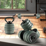 4-in-1 Adjustable Weight Dumbbell Set | Black