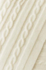 Angora and Wool | Knit Scarf (Solid Beige)