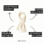Angora and Wool | Knit Scarf (Solid Beige)
