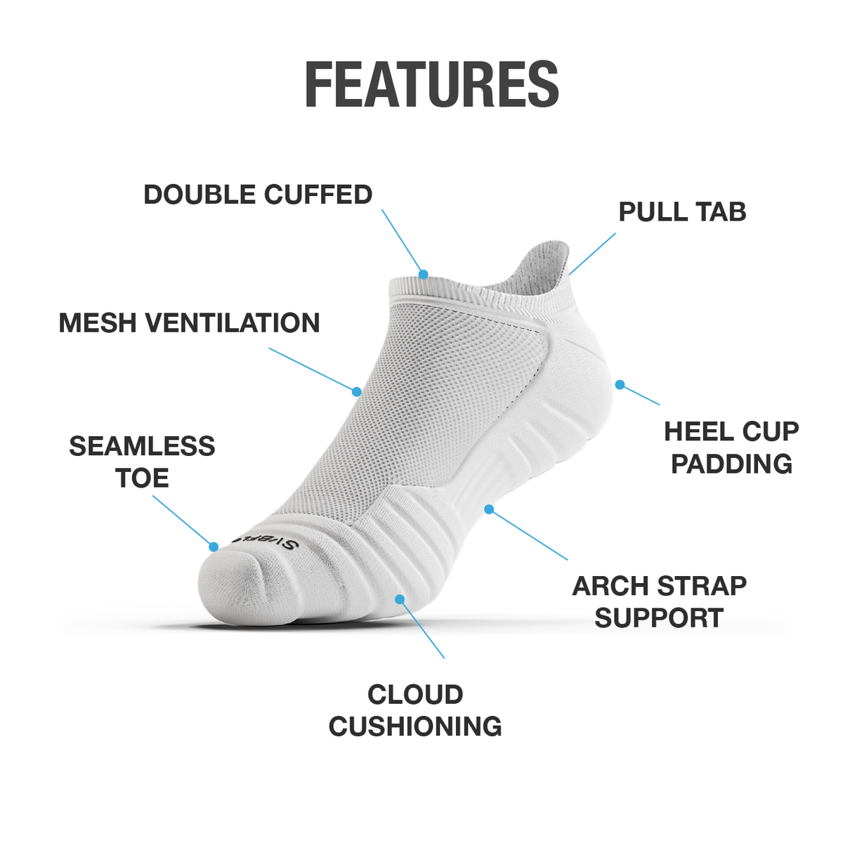 CloudFusion™ Athletic Cushioned Low Socks