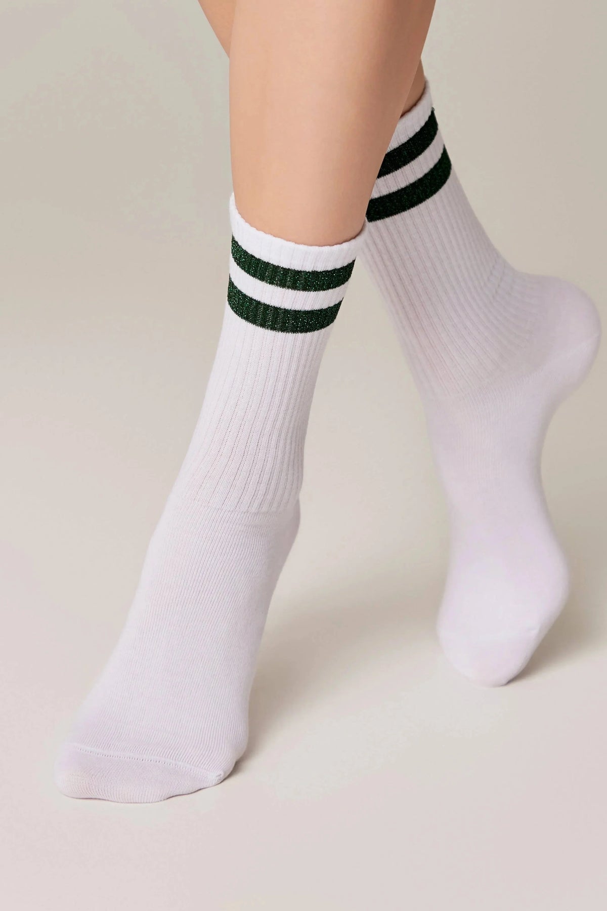Conte Active Cotton Long Socks with Lurex Stripes
