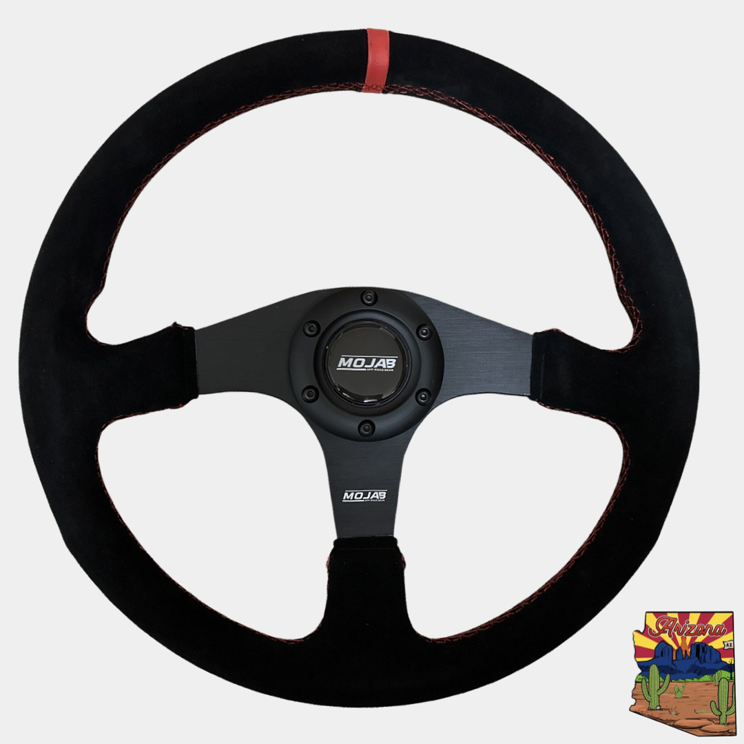 13.5” MOJAB Flat Steering Wheel | Leather or Suede