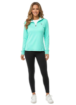 Women's Bar Harbor 1/4 Zip Sweatshirt | Aqua
