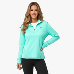 Women's Bar Harbor 1/4 Zip Sweatshirt | Aqua