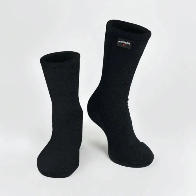 Polar Feet SUPER STRETCHY Fleece Socks | Black