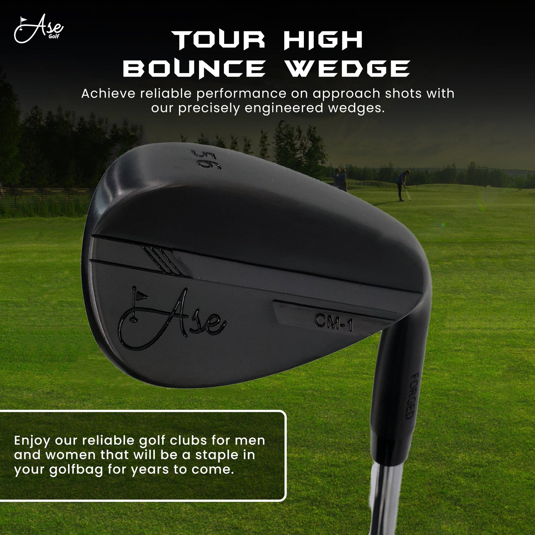 Ase BLACKOUT 3-Piece Wedge Set (52, 56, 60)