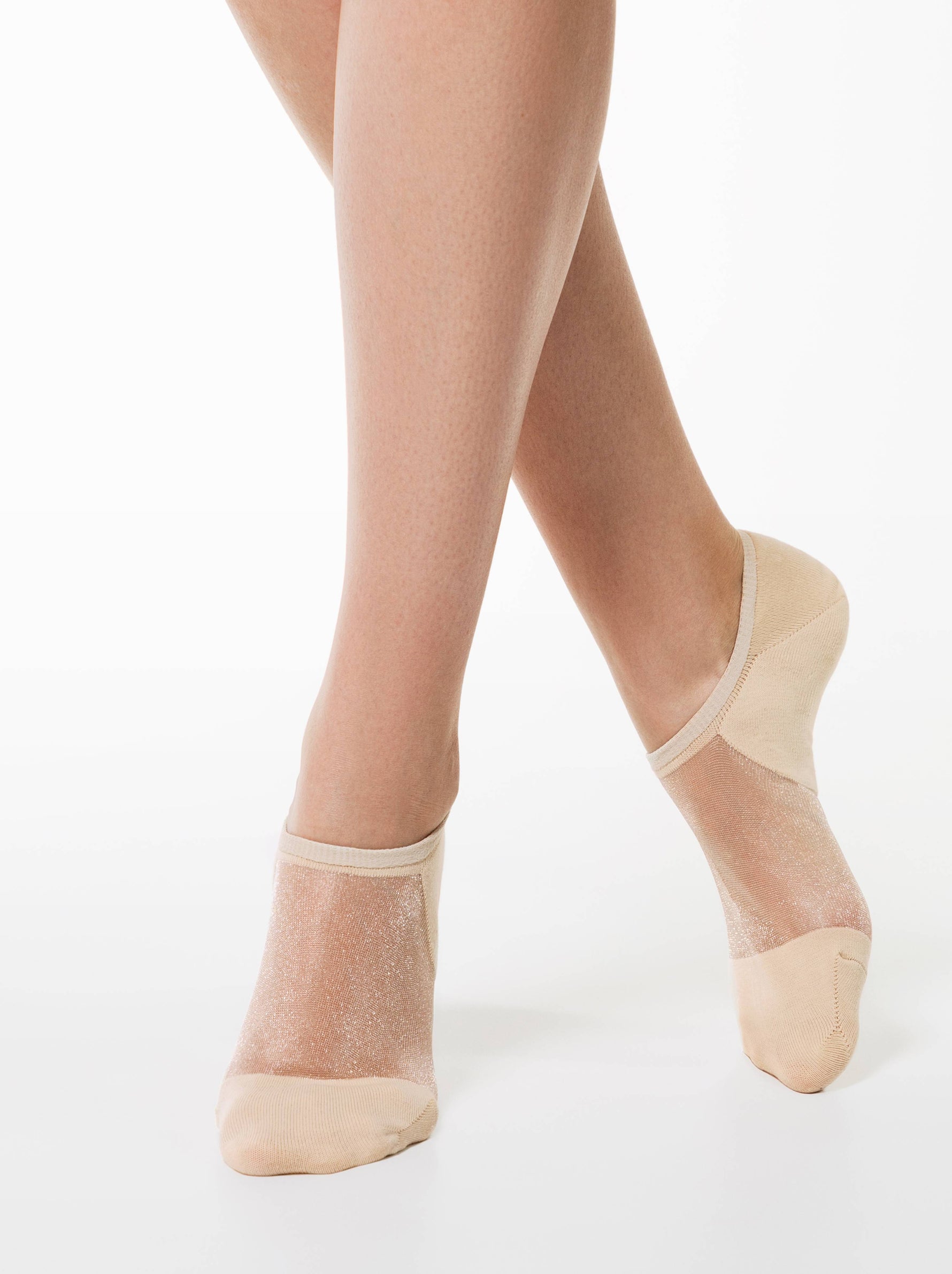 Conte Active Cotton Ultra-Short Women's Socks with Sheer Mesh Insert | #18S-4SP(000)