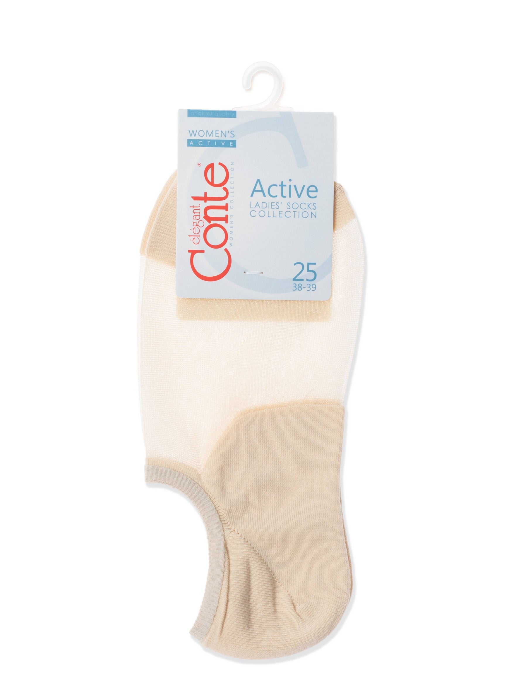 Conte Active Cotton Ultra-Short Women's Socks with Sheer Mesh Insert | #18S-4SP(000)