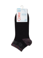 Conte Active Elegant Cotton Women's Socks with Lurex & Sheer Mesh Stripe | 20S-5SP(207)