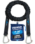 SandShark Premium Flat Bungee Line| Stretches 7-14'. Anchor and Dock Line for Boats, Jet Skis, and Pontoons.