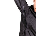 Black Fin Waterproof Rain Jacket with Waterproof Pocket